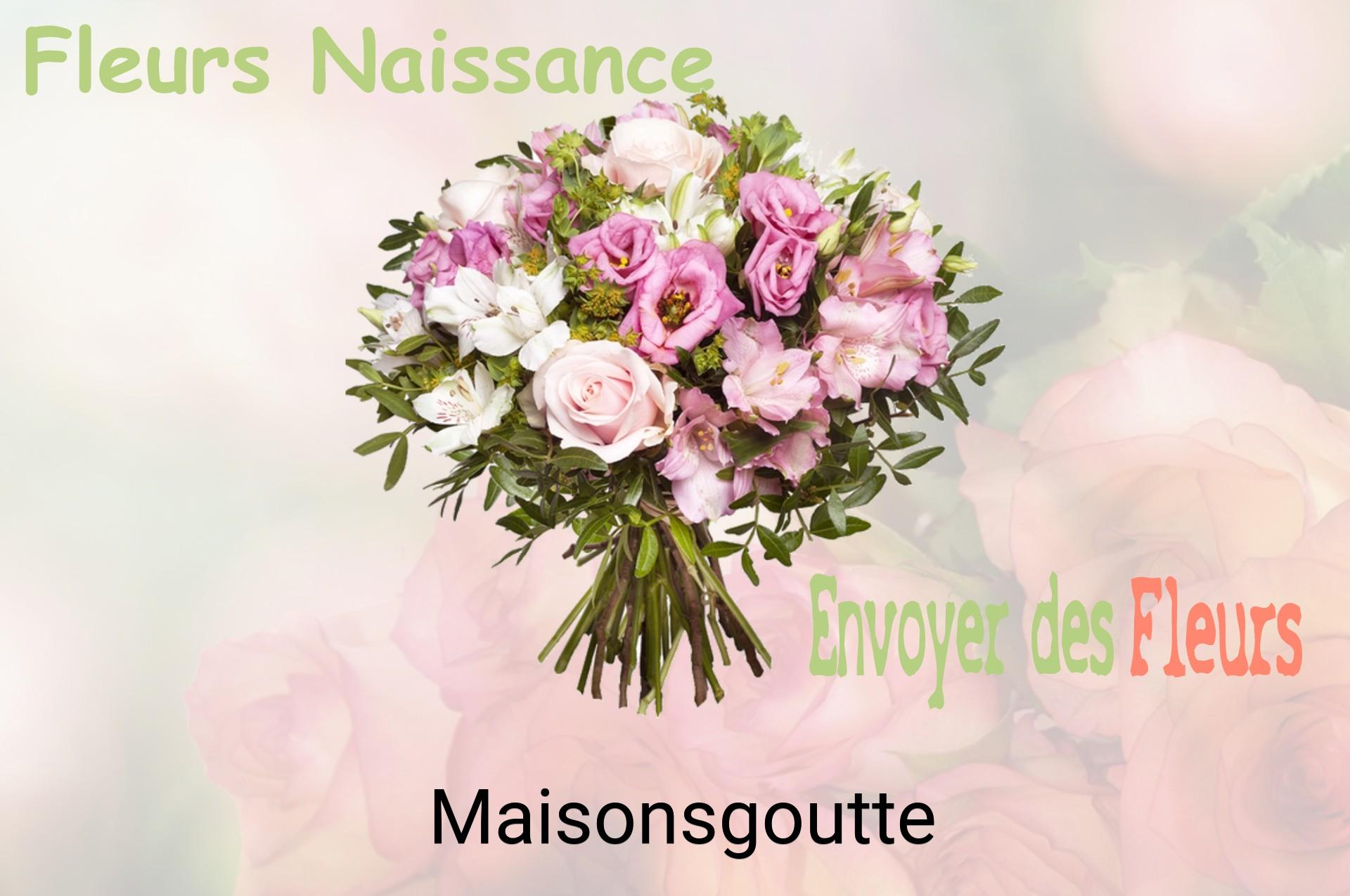 Bouquet de fleurs de naissance livré à Maisonsgoutte