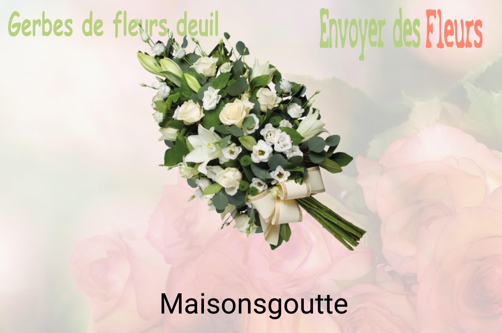 Gerbe de fleurs de deuil livrée à Maisonsgoutte